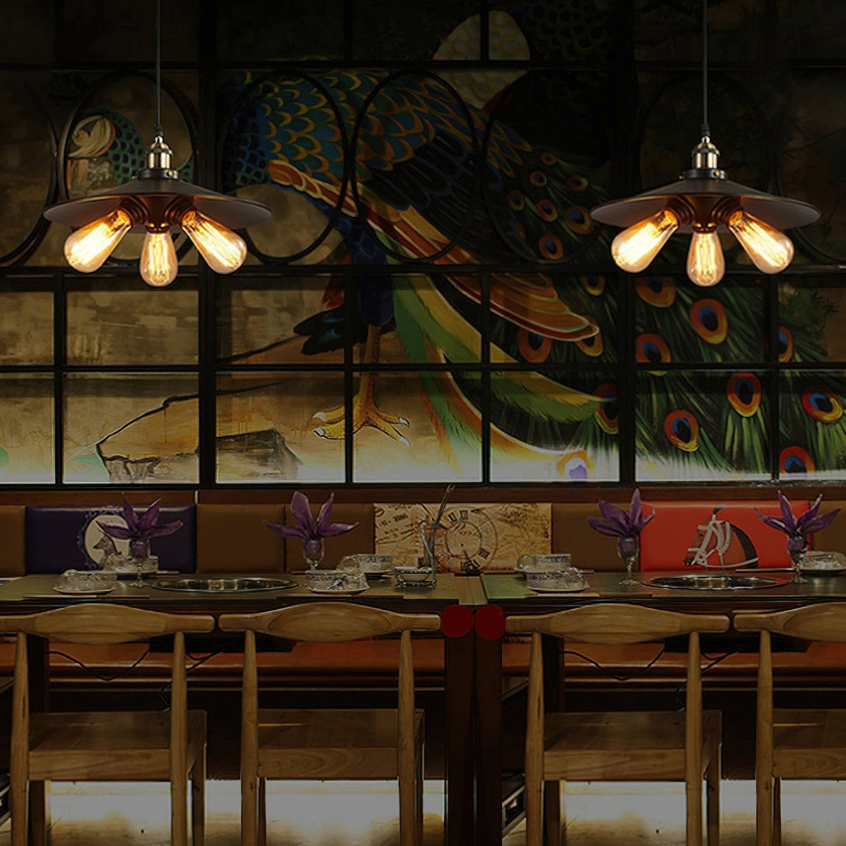 Retro Umbrella Pendant Lamp