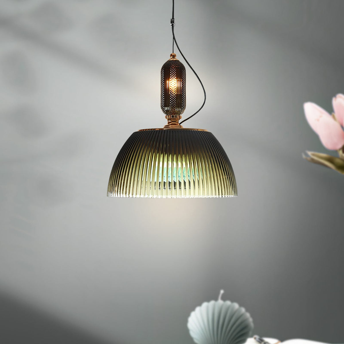 Retro Wizard Green Pendant Light