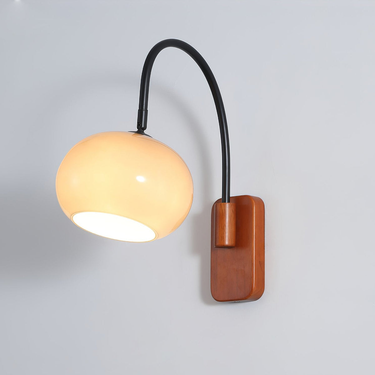 Retro Wooden Glass Wall Lamp