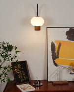 Retro Wooden Glass Wall Lamp