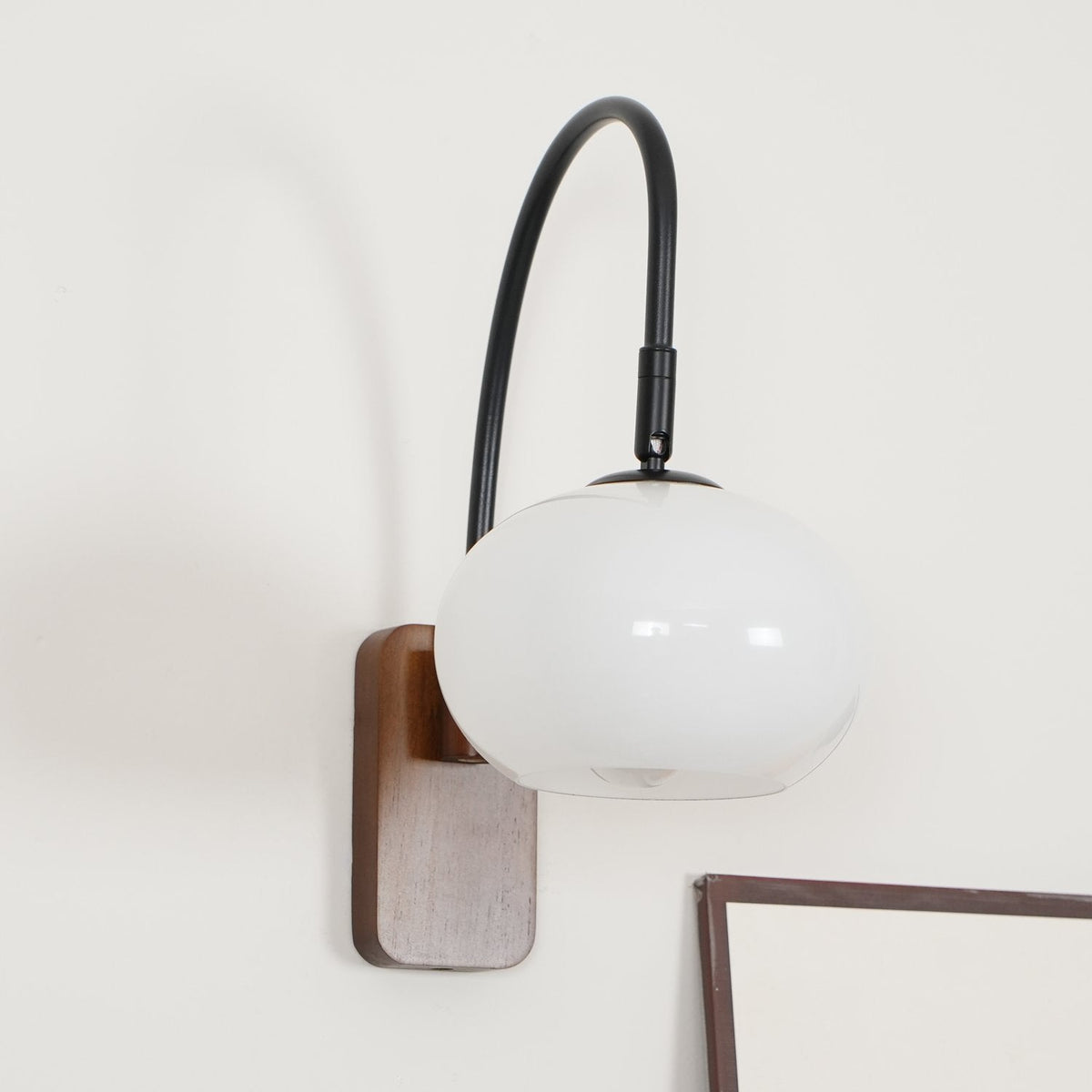 Retro Wooden Glass Wall Lamp