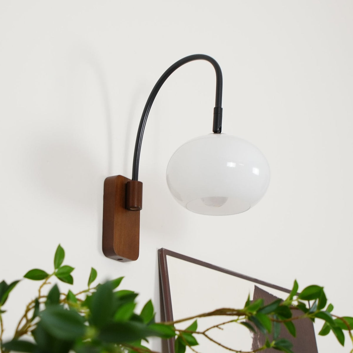 Retro Wooden Glass Wall Lamp