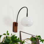 Retro Wooden Glass Wall Lamp