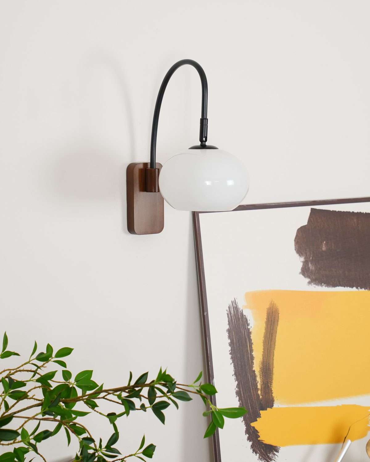 Retro Wooden Glass Wall Lamp