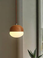 Ribbed Wood Globe Pendant Light – Modern Nordic Ceiling Lamp for Dining & Living Spaces