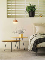 Ribbed Wood Globe Pendant Light – Modern Nordic Ceiling Lamp for Dining & Living Spaces