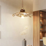 Ribbed Floral Pendant Light