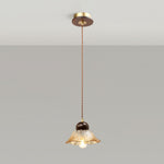 Ribbed Floral Pendant Light