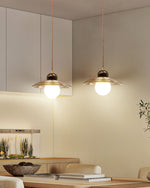 Ribbed Floral Pendant Light