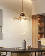 Ribbed Floral Pendant Light