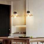 Ribbed Floral Pendant Light