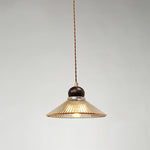 Ribbed Floral Pendant Light
