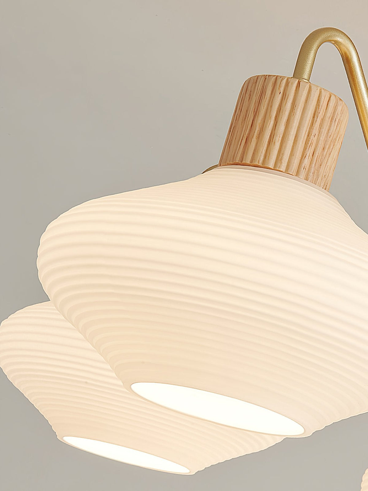 Ribbed Rubberwood Chandelier