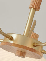 Ribbed Rubberwood Chandelier