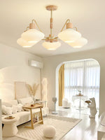 Ribbed Rubberwood Chandelier