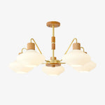Ribbed Rubberwood Chandelier