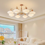 Ribbed Rubberwood Chandelier