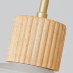 Ribbed Rubberwood Chandelier