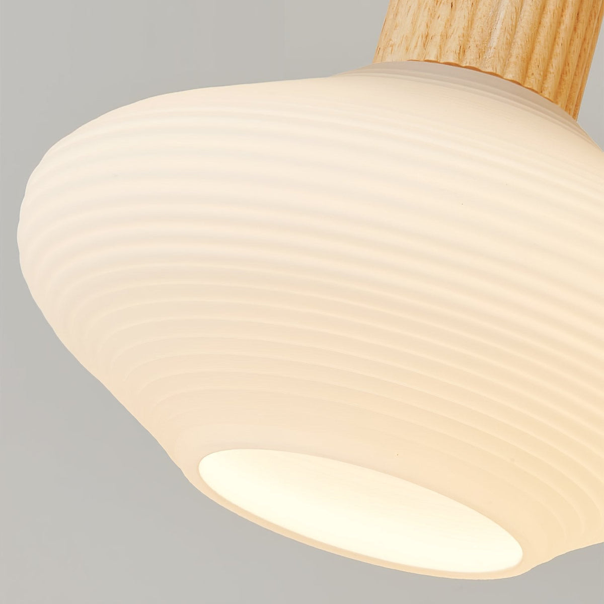 Ribbed Rubberwood Chandelier