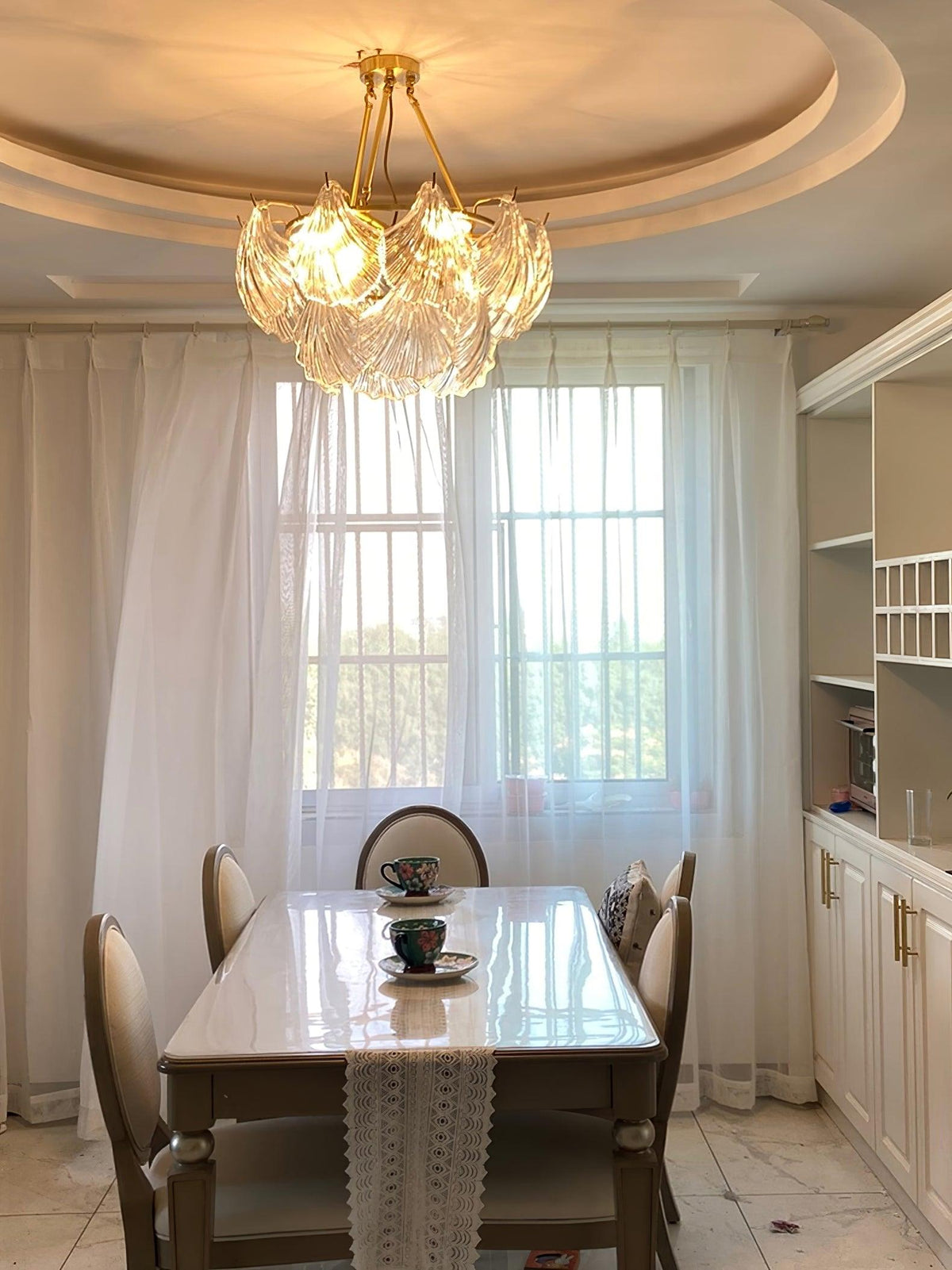 Ribbed Shell Ceiling Light