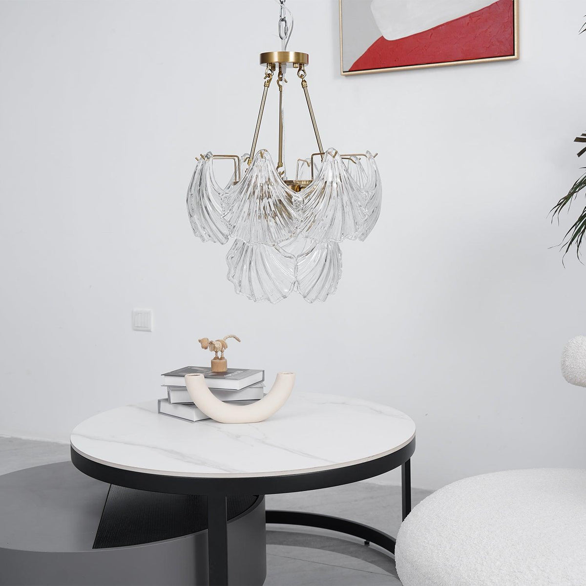 Ribbed Shell Ceiling Light