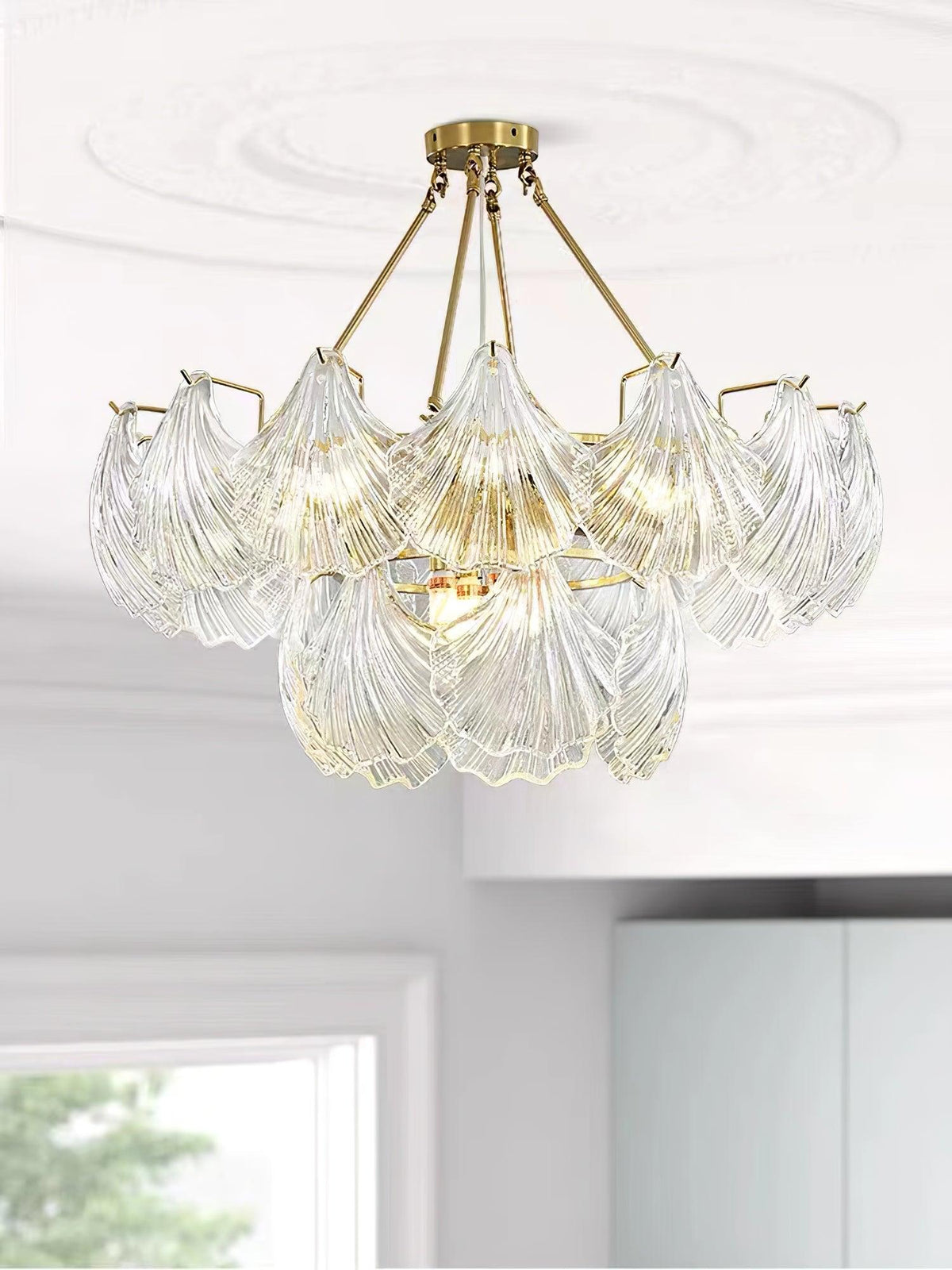 Ribbed Shell Ceiling Light