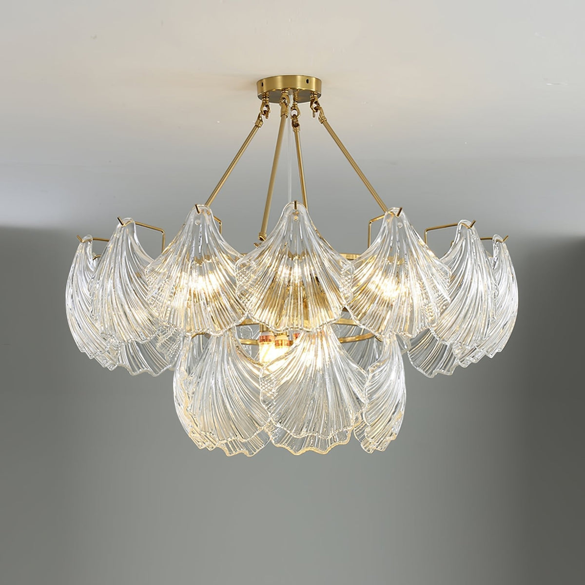 Ribbed Shell Ceiling Light