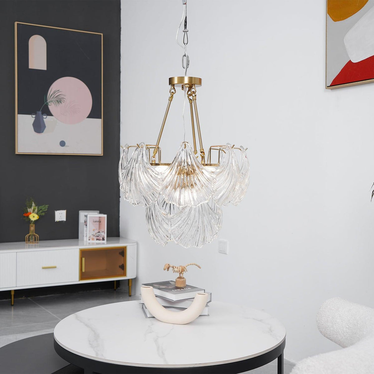 Ribbed Shell Ceiling Light