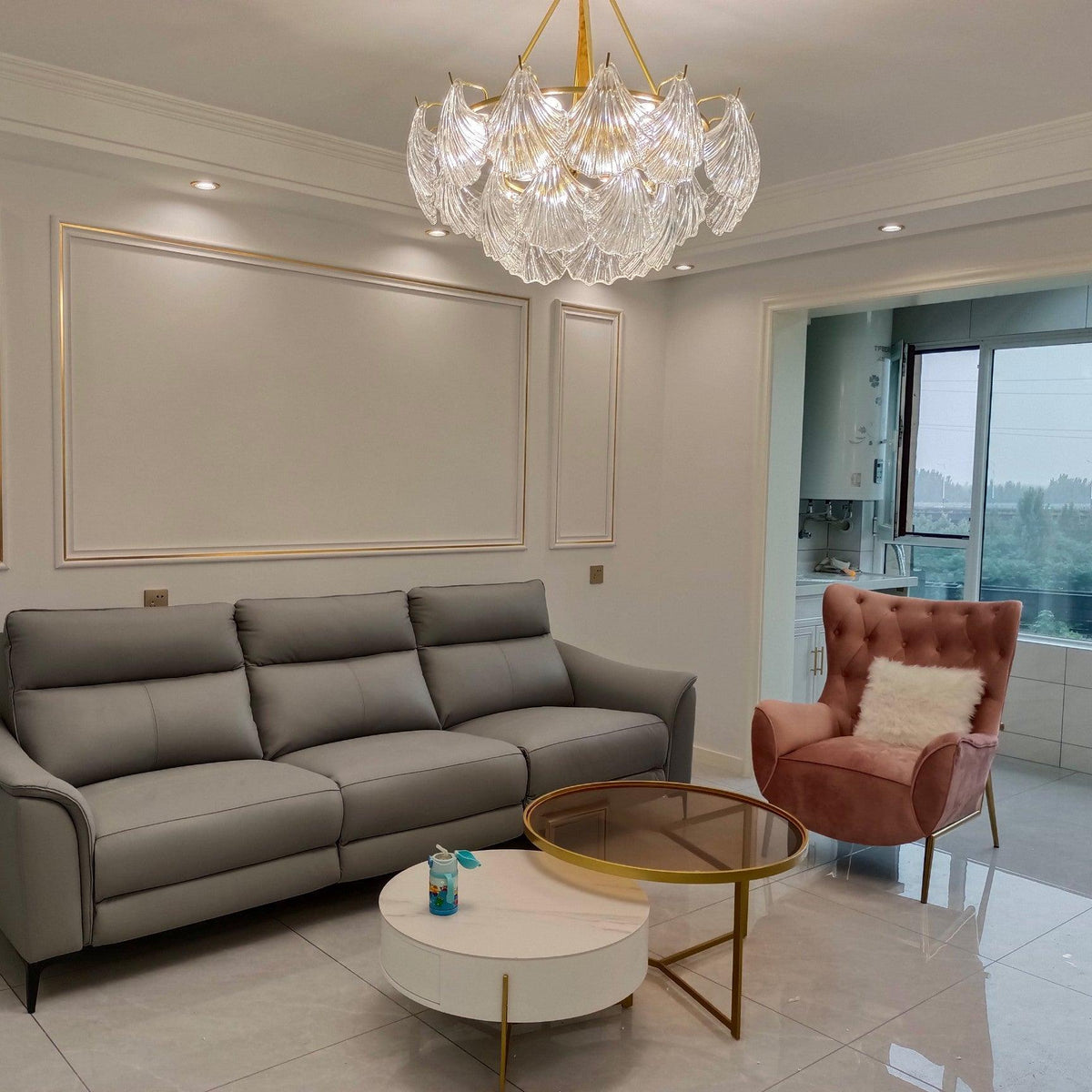 Ribbed Shell Ceiling Light