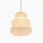 Rice Paper Swag Pendant Light – Handcrafted Mulberry Paper Hanging Lamp