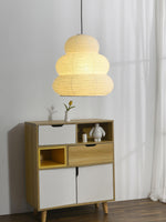Rice Paper Swag Pendant Light – Handcrafted Mulberry Paper Hanging Lamp
