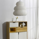 Rice Paper Swag Pendant Light – Handcrafted Mulberry Paper Hanging Lamp