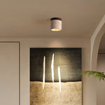Ridge Artisan Travertine Ceiling Light – Modern Flush Mount for Bedroom, Living Room & Dining Room