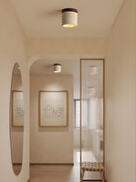 Ridge Artisan Travertine Ceiling Light – Modern Flush Mount for Bedroom, Living Room & Dining Room