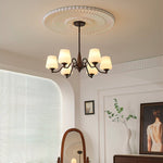 Ridge Chandelier in Brown and Frosted Glass for Dining Room and Living Room