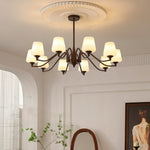 Ridge Chandelier in Brown and Frosted Glass for Dining Room and Living Room