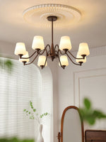 Ridge Chandelier in Brown and Frosted Glass for Dining Room and Living Room