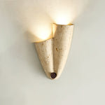 Velo Draped Stone Wall Sconce in Natural Travertine