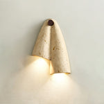 Velo Draped Stone Wall Sconce in Natural Travertine