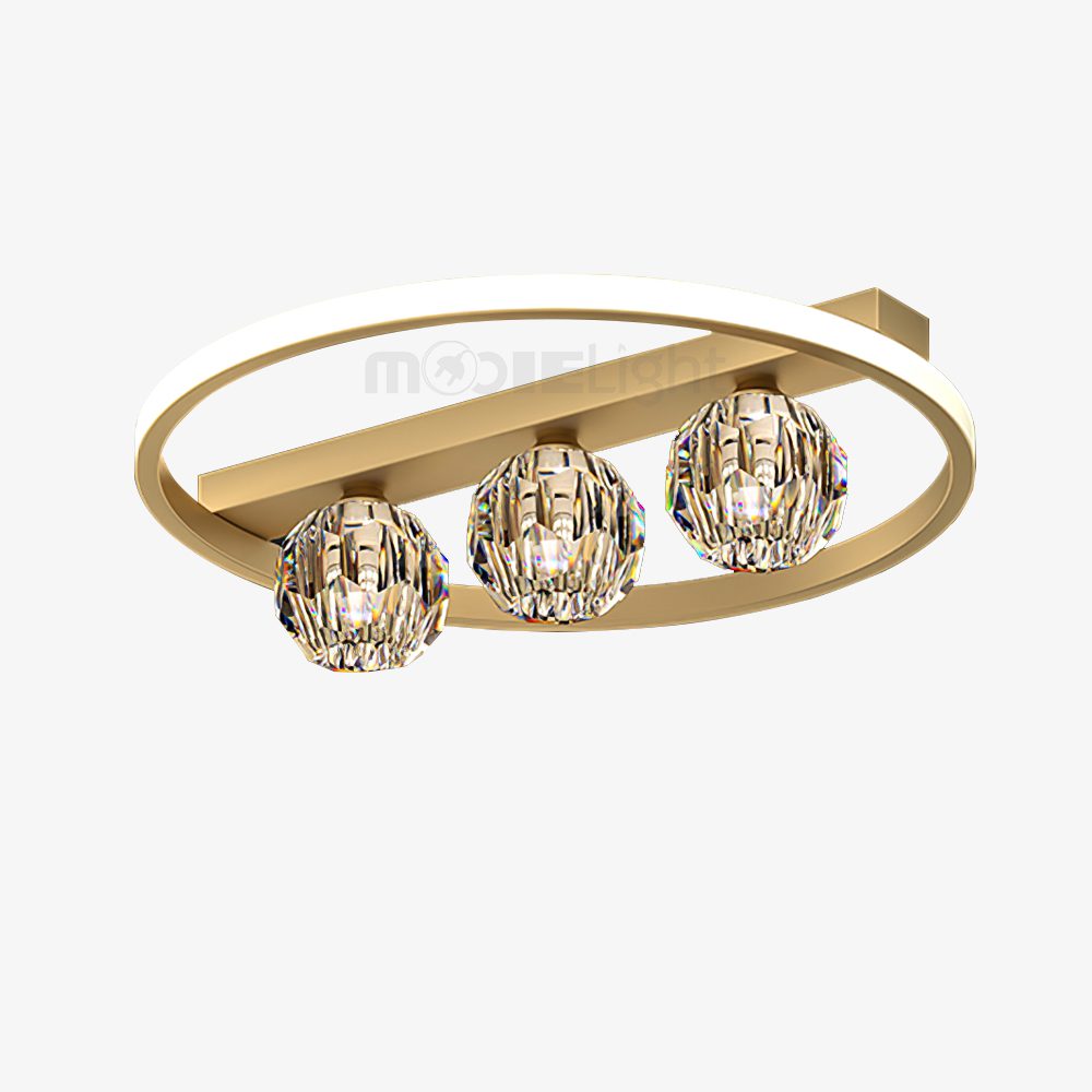 Ring Crystal Ball Ceiling Lamp