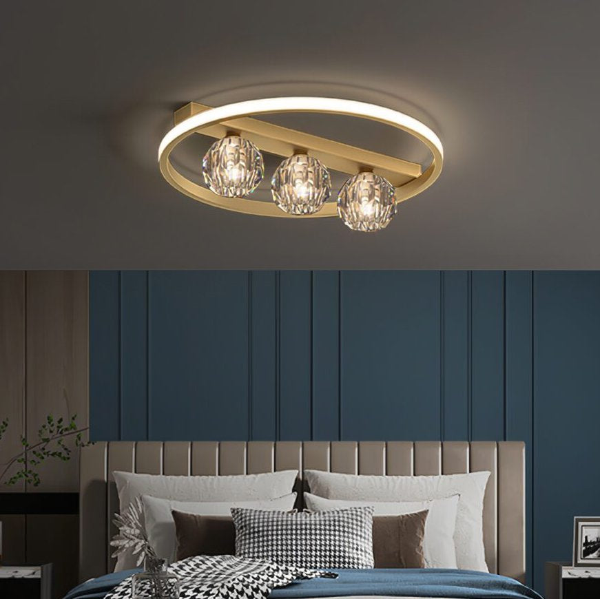 Ring Crystal Ball Ceiling Lamp