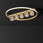 Ring Crystal Ball Ceiling Lamp