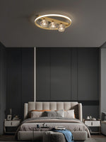 Ring Crystal Ball Ceiling Lamp