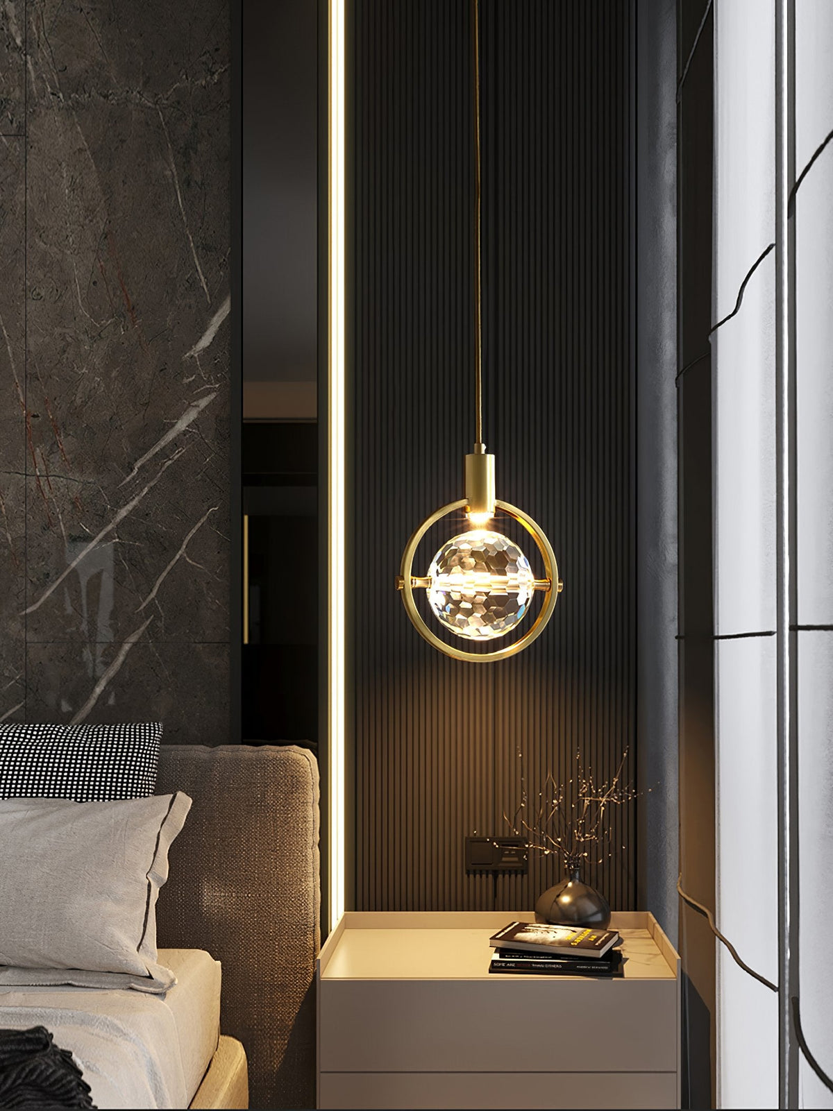 Ring Crystal Pendant Light