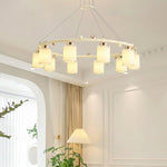 Ring Glass Cup Chandelier Modern Pendant Light for Dining Room