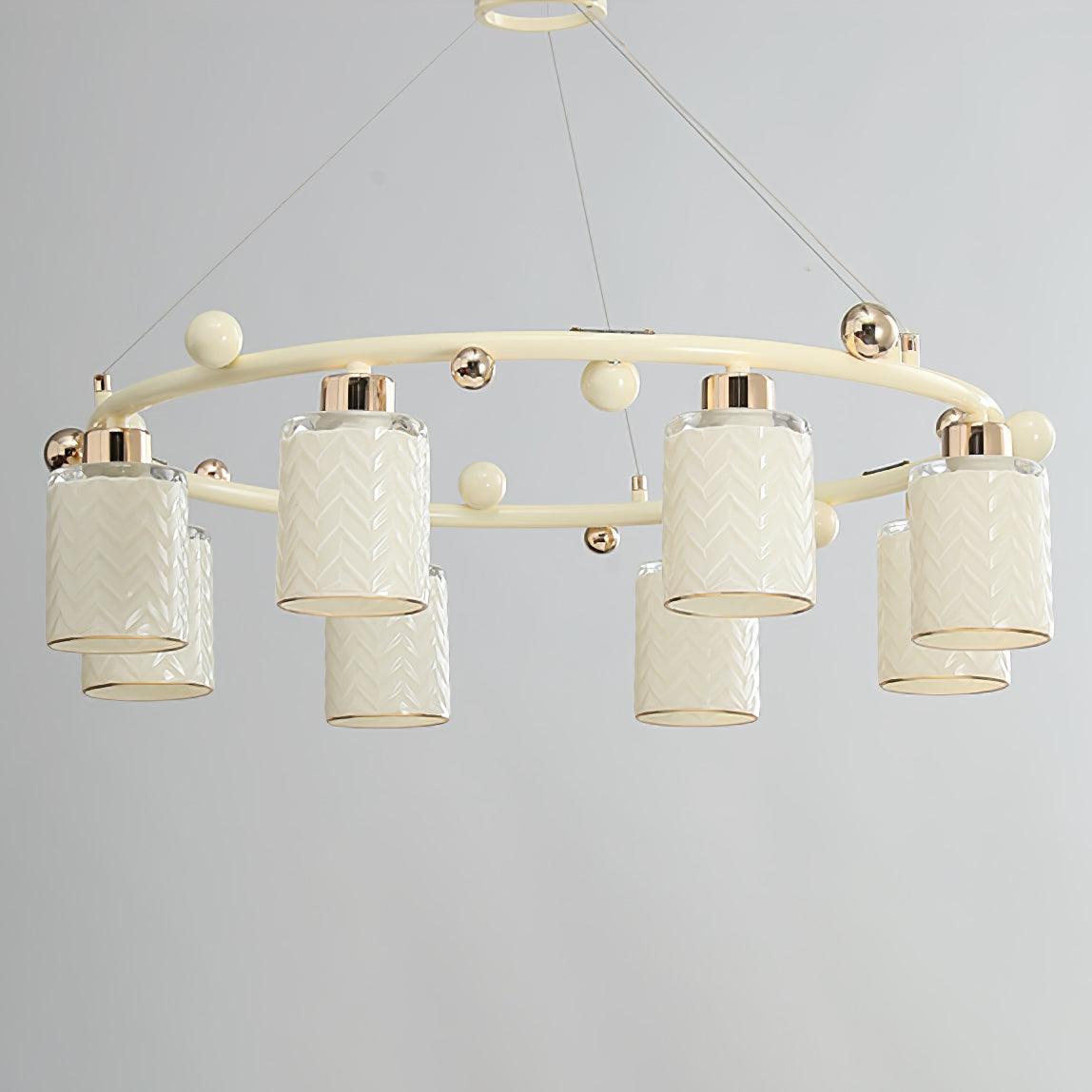Ring Glass Cup Chandelier Modern Pendant Light for Dining Room