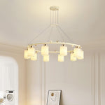 Ring Glass Cup Chandelier Modern Pendant Light for Dining Room