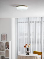 Ripple Glass Ceiling Light – Modern Flush Mount LED Fixture in Gold