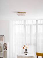 Ripple Glass Ceiling Light – Modern Flush Mount LED Fixture in Gold
