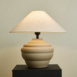 Ripple Clay Table Lamp – Sculptural Ceramic Accent Light for Modern Interiors